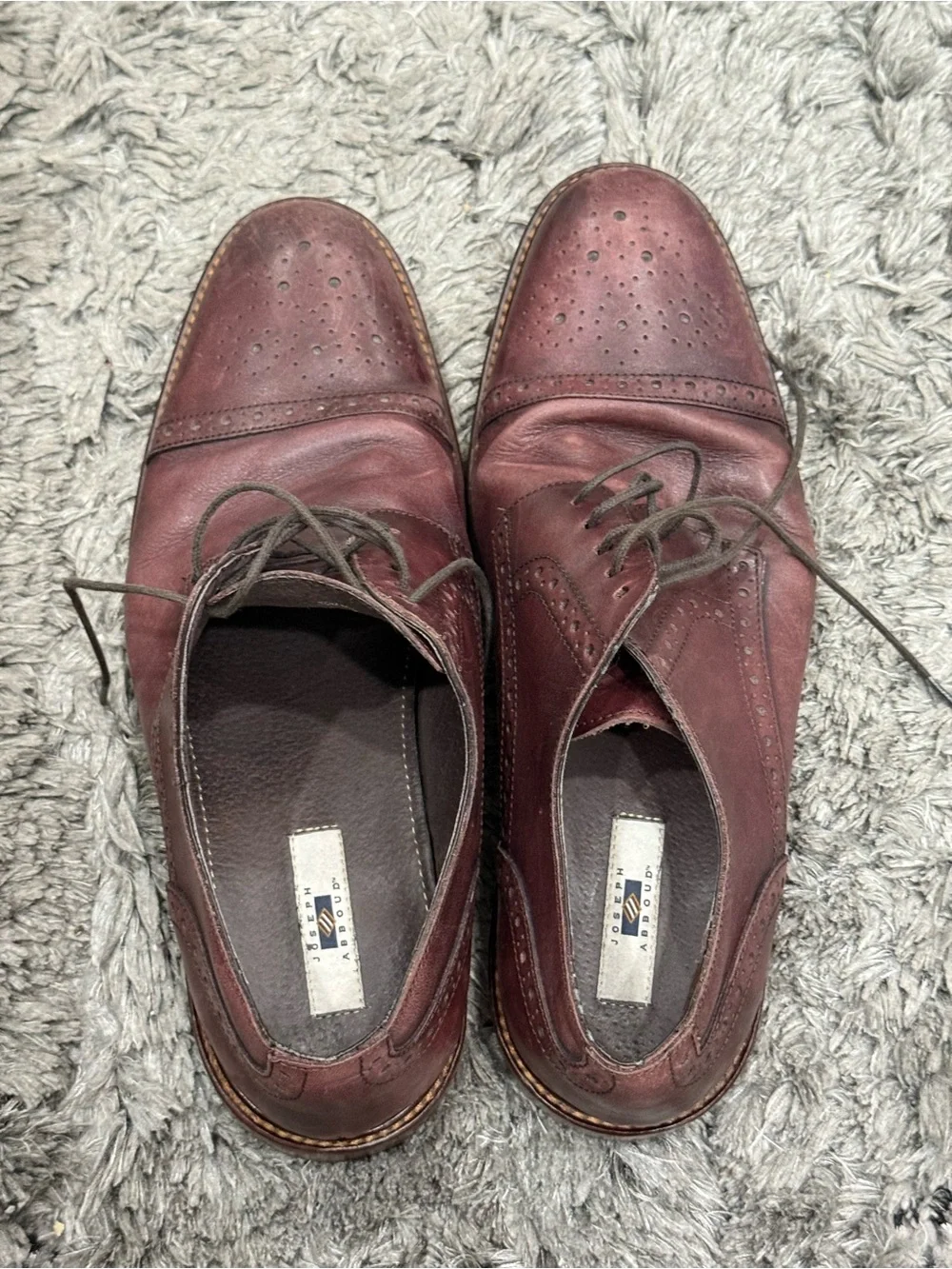 Joseph Abboud Cap Toe Leather Dress Oxfords 11M
